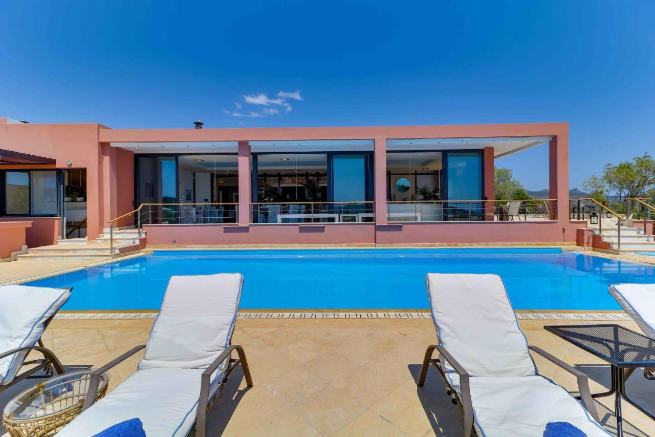 Black Diamond Beachfront Pool Villa Pasithea In Sounio, Athens Sunion Exteriör bild